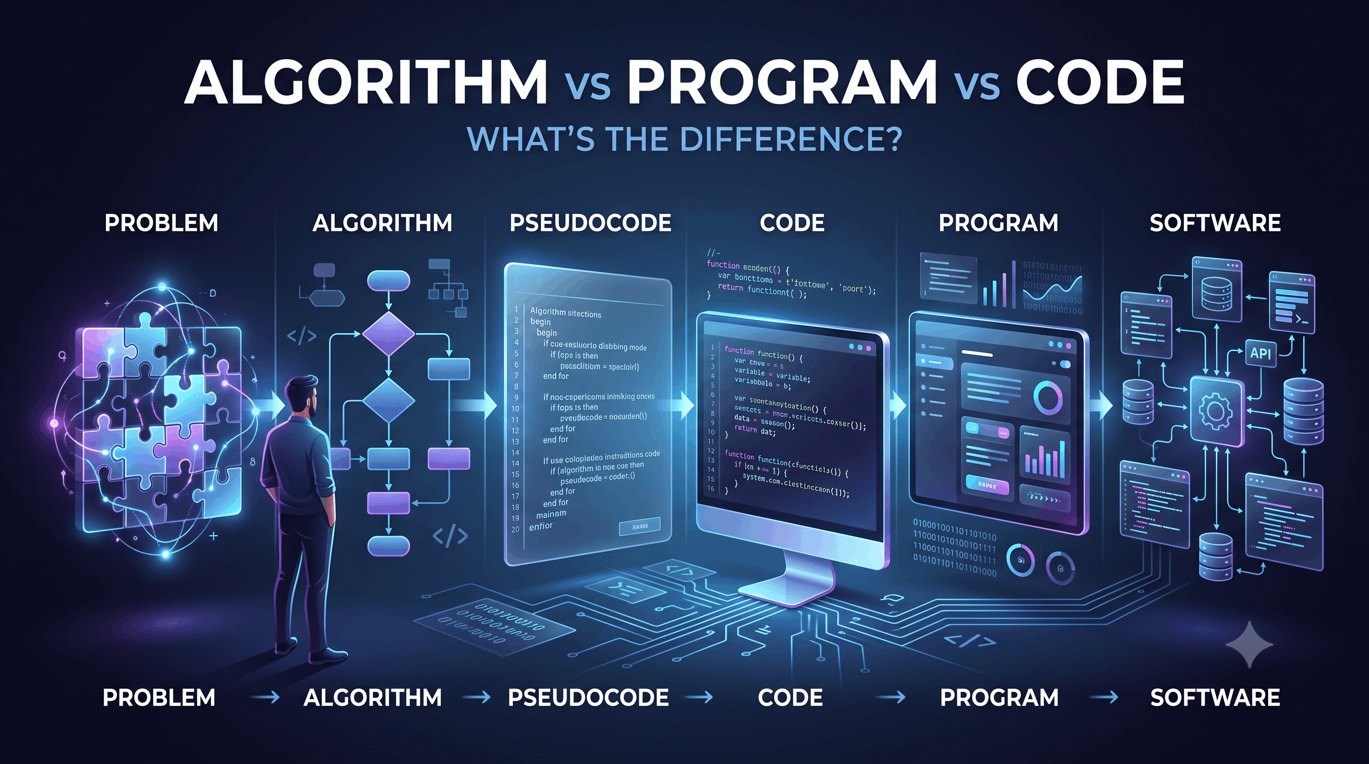 Algorithm vs Program vs Code: What’s the Difference?