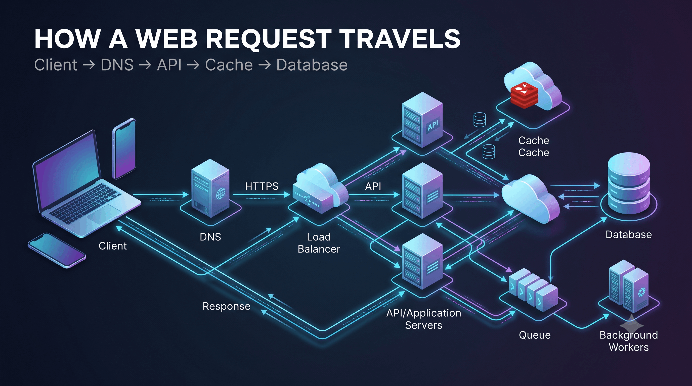 Client-Server Architecture: How a Web Request Travels Through a Modern Application