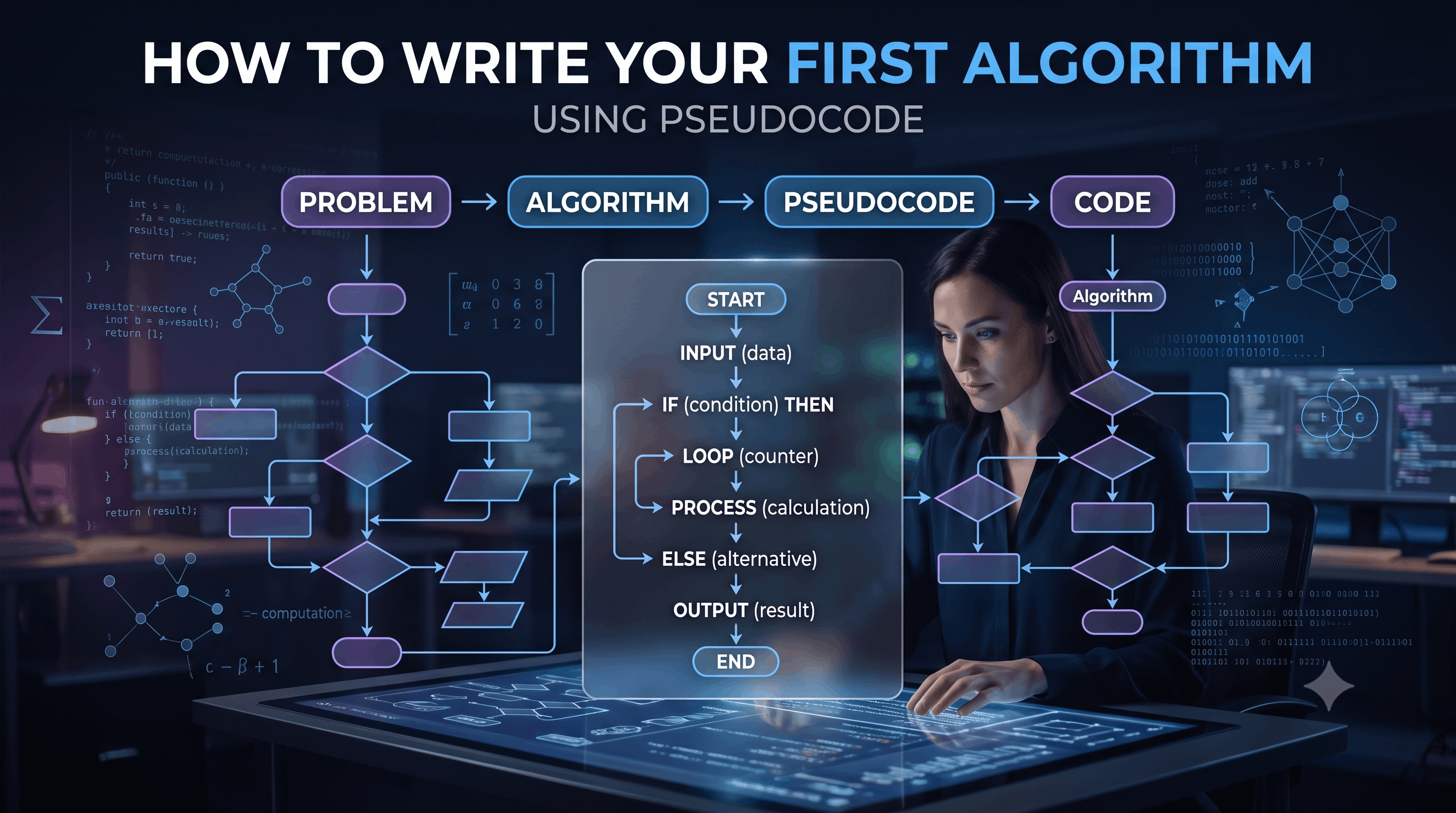 First Algorithm Using Pseudocode
